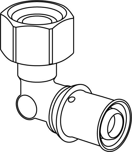 Uponor S-Press PLUS SK-Winkelverschraub. Geberit 16-1/2"FT
