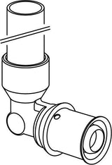 Uponor S-Press PLUS HK-Anschlusswinkel plated 16-15CU