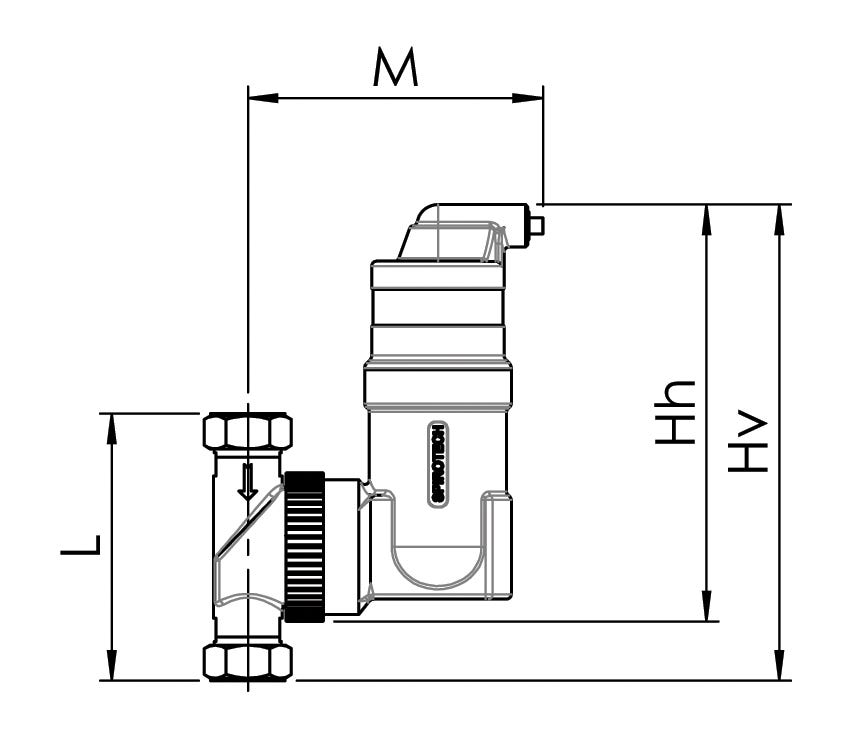 SP Luftabscheider SpiroVent RV2 - 28 mm variable Einbaulage / 10 bar, 110°