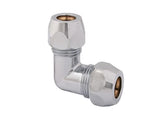 JS Winkel mit zwei Quetschverschraubungen, DN10, 3/8" x 10mm, verchromt