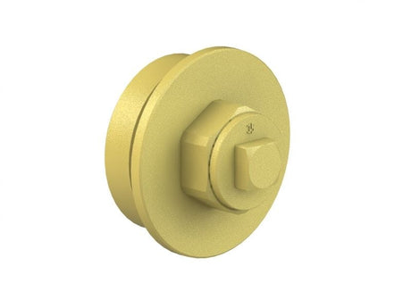 JS Abschlussstopfen links mit Wasserzufuhr von rechts, Außengewinde, Messinggehäuse, Dichtungen EPDM, max. Betriebsdruck 10 bar, max. Betriebstemperatur 90 Grad, G-Gewinde ISO 228 Teil 1, Trinkwasserverordnung DIN EN 1717, Fabrikat Schlösser