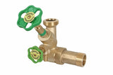 JS Abzweig-T-Ventil KFR mit steigender Spindel, DN25, Oberteil und Gehäuse Messing, Dichtungen EPDM, Griff Polyamid, max. 10 bar, max. 90 Grad, DIN-DVGW zertifiziert
