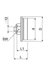 JS Abschlussstopfen links mit Wasserzufuhr von rechts, Außengewinde, Messinggehäuse, Dichtungen EPDM, max. Betriebsdruck 10 bar, max. Betriebstemperatur 90 Grad, G-Gewinde ISO 228 Teil 1, Trinkwasserverordnung DIN EN 1717, Fabrikat Schlösser