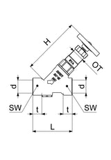 JS KFR-Ventil mit Muffenanschluss, ohne Entleerung, mit nicht steigender Spindel, Innengewinde, DVGW geprüft