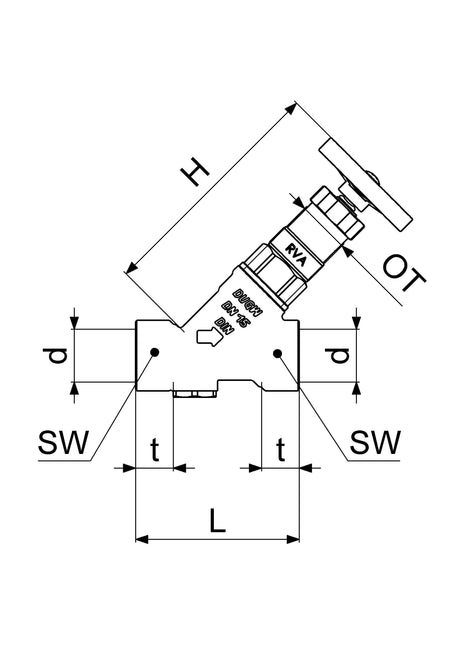 JS KFR-Ventil mit Muffenanschluss, ohne Entleerung, mit nicht steigender Spindel, Innengewinde, DVGW geprüft