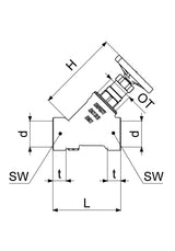 JS KFR-Ventil mit Muffenanschluss, ohne Entleerung, mit nicht steigender Spindel, Innengewinde, DVGW geprüft