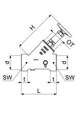 JS KFR-Ventil mit Muffenanschluss, mit Entleerung, mit nicht steigender Spindel, Innengewinde, DVGW geprüft