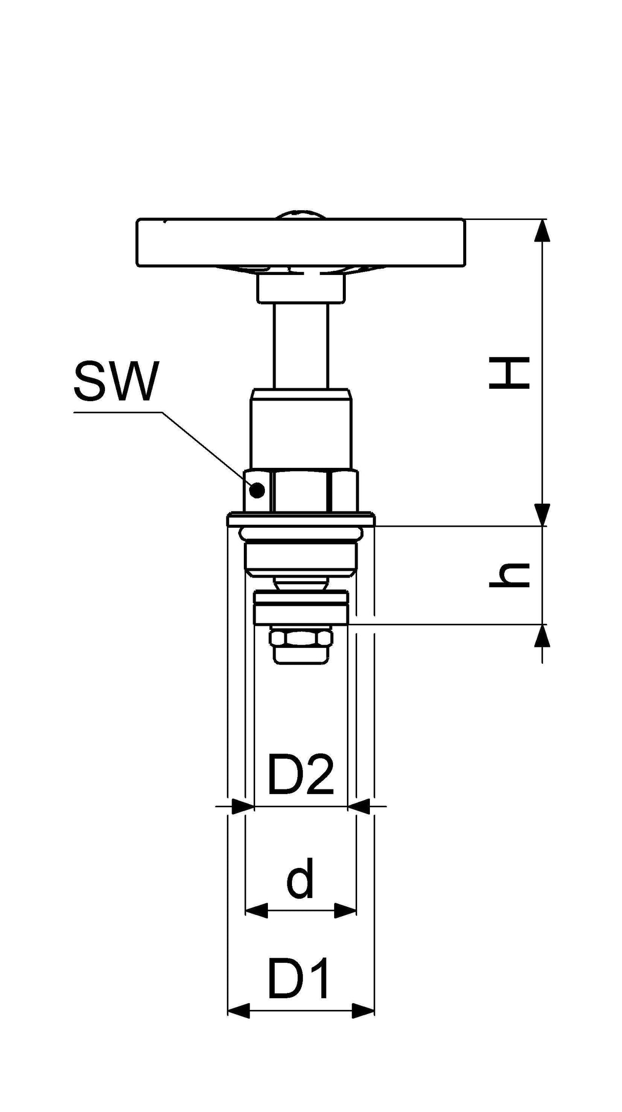 JS Fettkammer-Oberteil, Durchgang-/Schrägsitzventil, mit steigender Spindel, aus Messing, mit EPDM Dichtung