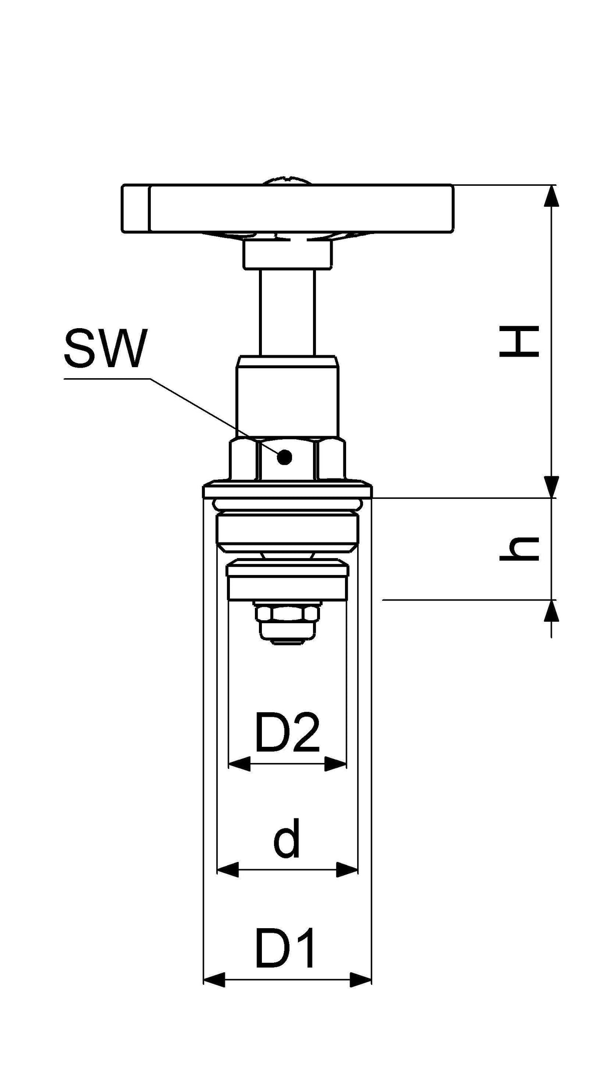 JS Fettkammer-Oberteil, Durchgang-/Schrägsitzventil, mit steigender Spindel, aus Messing, mit EPDM Dichtung