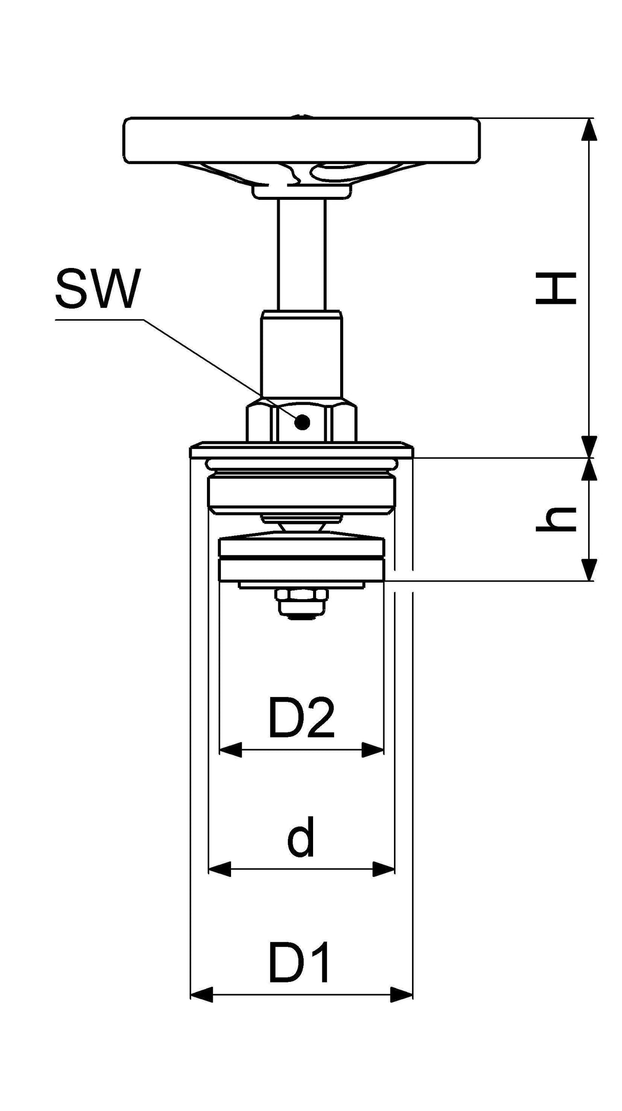 JS Fettkammer-Oberteil, Durchgang-/Schrägsitzventil, mit steigender Spindel, aus Messing, mit EPDM Dichtung