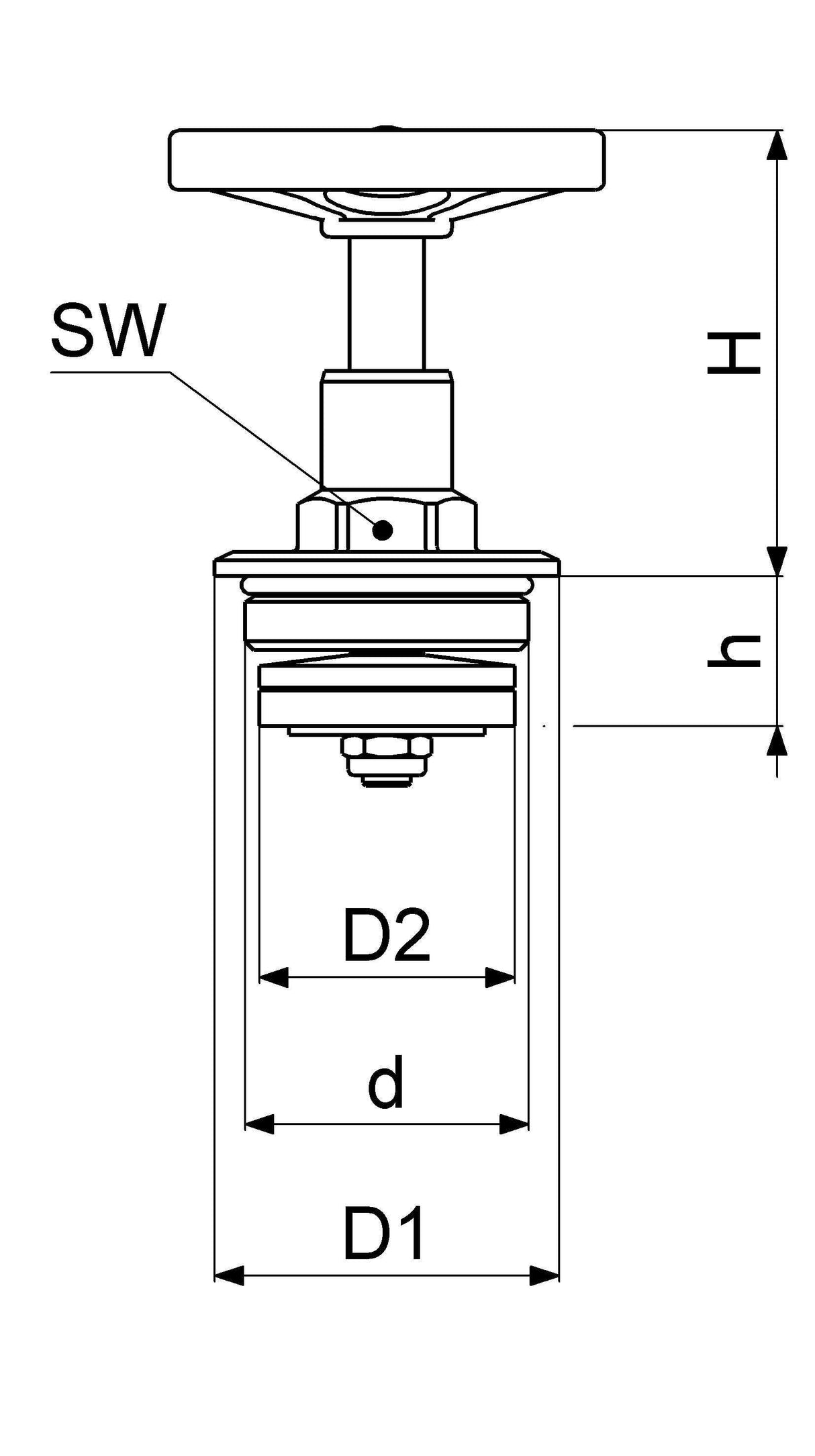 JS Fettkammer-Oberteil, Durchgang-/Schrägsitzventil, mit steigender Spindel, aus Messing, mit EPDM Dichtung