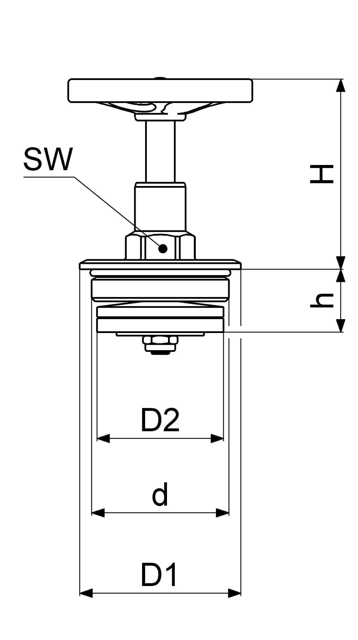JS Fettkammer-Oberteil, Durchgang-/Schrägsitzventil, mit steigender Spindel, aus Messing, mit EPDM Dichtung