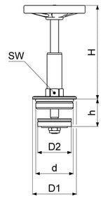 JS Fettkammer-Oberteil für Freistromventil, DIN 3502, mit steigender Spindel