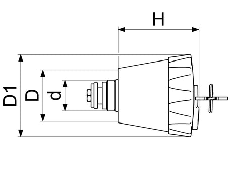 JS Oberteil, abschließbar mit Schlüsselpaar, für Absperrventil + Geräteschrägsitzventil, Griff schwarz/grün