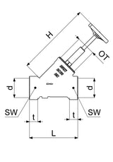 JS Freistromventil mit Muffenanschluss, ohne Entleerung, mit steigender Spindel, DVGW geprüft