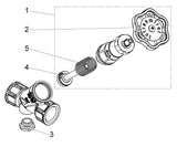 JS KFR-Ventil mit Muffenanschluss, ohne Entleerung, mit nicht steigender Spindel, Innengewinde, DVGW geprüft