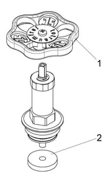 JS Fettkammer-Oberteil für Freistromventil, DIN 3502, mit nicht steigender Spindel, mit EPDM Dichtung