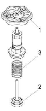 JS Fettkammer-Oberteil für KFR-Ventil, DIN 3502, mit nicht steigender Spindel, mit EPDM Dichtung