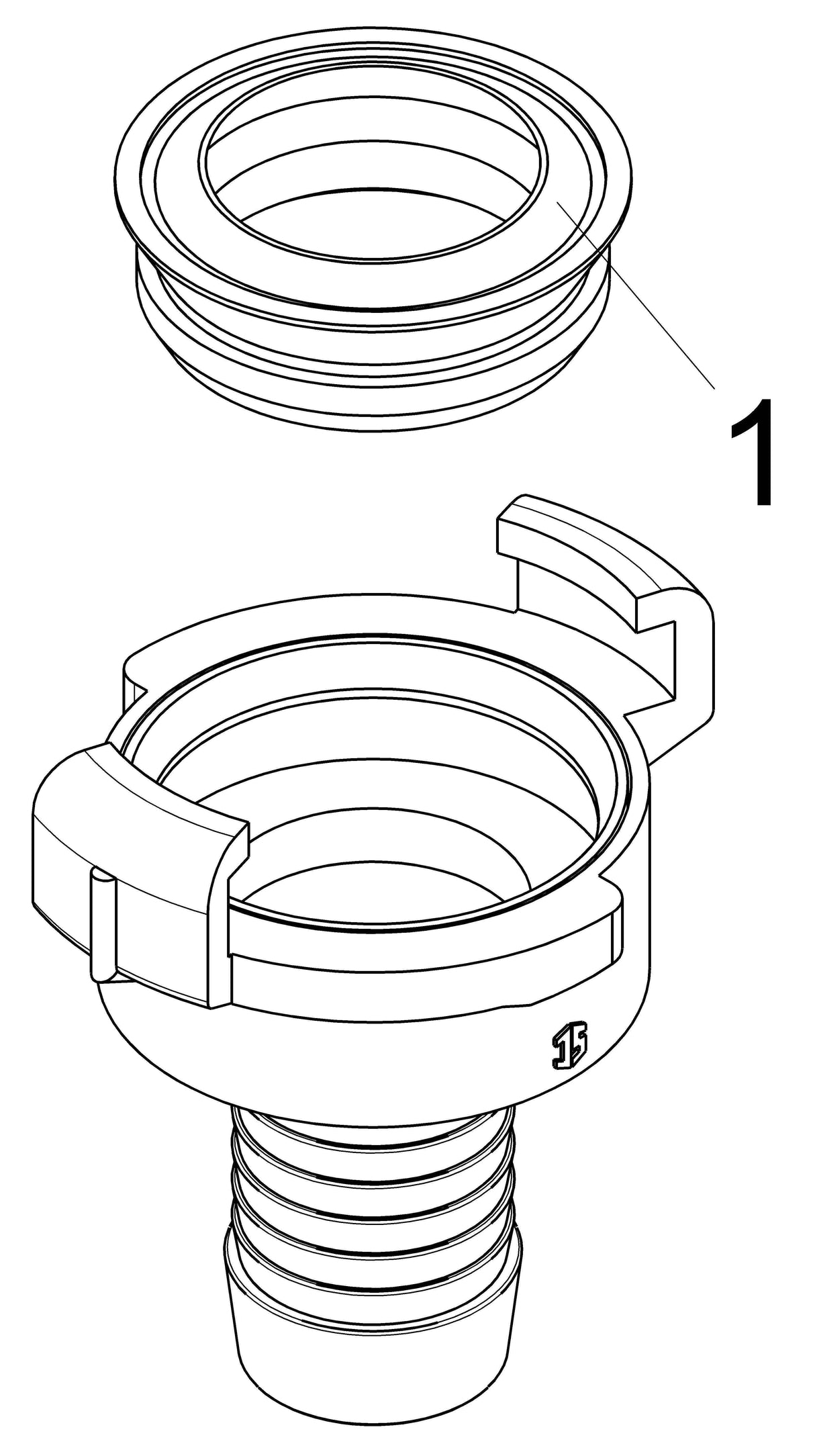 JS Schnellkupplung für Schlauch, Messing, KTW + W270