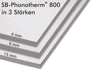 USH Ausgleichsplatte Phonotherm 800, 600 mm x 1000 mm, B2 normal entflammbar, hochverdichtet, formstabil, polymere Drucklastverteilerplatte