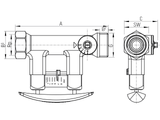 Taconova statisches Abgleichventil DN25 TacoSetter Bypass 100 DN25 10-40 l/min.