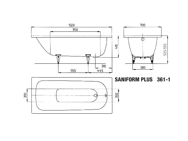 KALDEWEI SANIFORM PLUS, alpinweiß