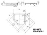 KALDEWEI ARRONDO, Mod.870-1 900x900mm, alpinweiß