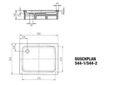 KALDEWEI DUSCHPLAN, alpinweiß