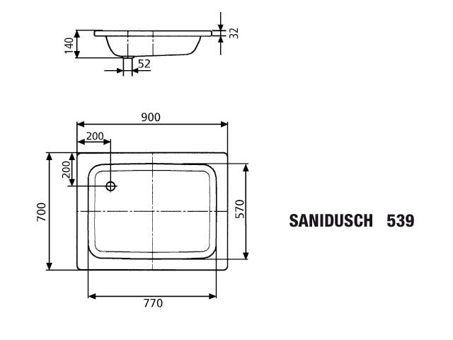 KALDEWEI SANIDUSCH, Mod.395, 396, 495, 496, 539, 540, 548, 549, 551 alpinweiß