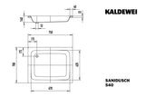 KALDEWEI SANIDUSCH, Mod.395, 396, 495, 496, 539, 540, 548, 549, 551 alpinweiß