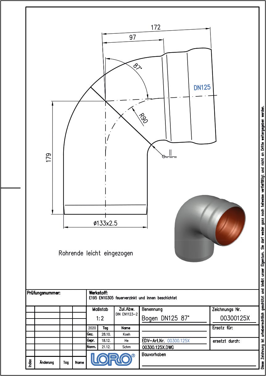 LORO-X BOGEN 87 GRAD