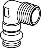 Viega Sanpress-Übergangswinkel 90° mit SC-Contur Rotguss oder Siliziumbronze, Modell 2214.1 d: 15 R: ½