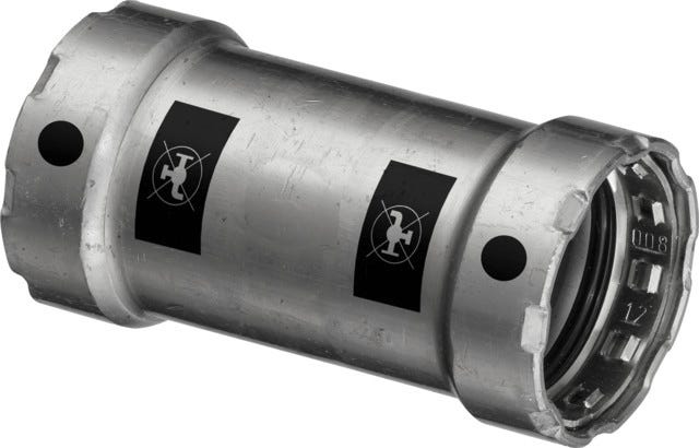 Viega Megapress-Schiebemuffe mit SC-Contur Stahl unlegiert, Zink-Nickel-Beschichtung, Modell 4215.5