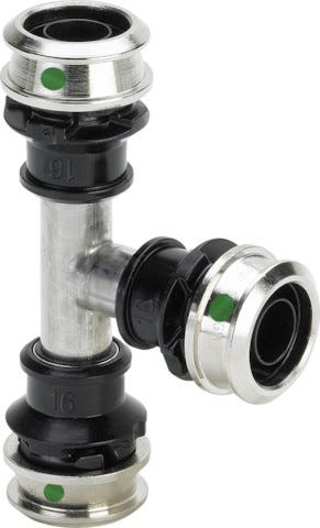 Viega Raxinox-T-Stück mit SC-Contur Stahl nichtrostend, Modell 4418