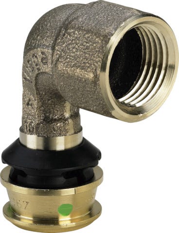 Viega Raxofix-Übergangsbogen 90° mit SC-Contur Siliziumbronze, Modell 5314.11