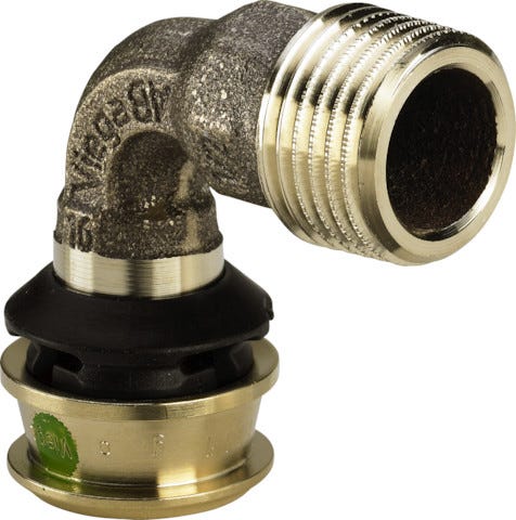 Viega Raxofix-Übergangsbogen 90° mit SC-Contur Siliziumbronze, Modell 5314