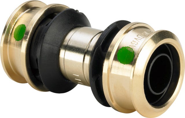 Viega Raxofix-Kupplung mit SC-Contur Siliziumbronze Modell 5315 mit Pressanschluss, 1-teilig, gerade, Zugfest