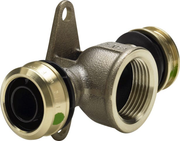 Viega Raxofix-Wandscheiben-T-Stück mit SC-Contur aus Siliziumbronze Modell 5325.8