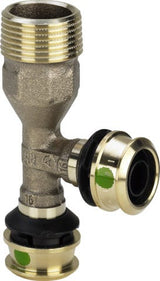 Viega Raxofix-T-Stück mit SC-Contur Siliziumbronze, Modell 5326.4 R: ½ d1: 16 d2: 16