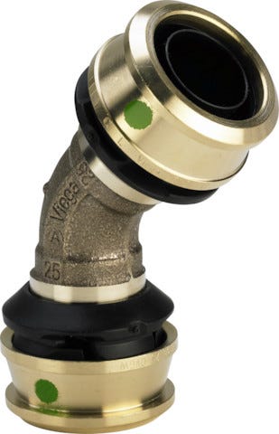 Viega Raxofix-Bogen 45° mit SC-Contur Siliziumbronze, Modell 5326