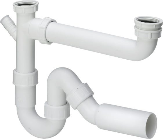 Viega Ablaufverbindung 79485.20 in G1 1/2 x 50mm x 90-310mm Kst. weiss