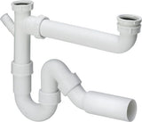 Viega Ablaufverbindung 79485.20 in G1 1/2 x 50mm x 90-310mm Kst. weiss