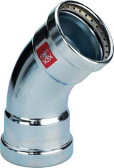 Viega Prestabo XL-Bogen 45° mit SC-Contur Stahl unlegiert, verzinkt, Modell 1126XL VdS-Zulassung