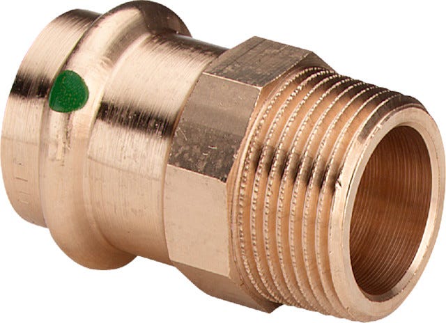 Viega Sanpress-Übergangsstück mit SC-Contur aus Rotguss AG, Modell 2211