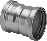 Viega Sanpress Inox XL-Muffe mit SC-Contur Stahl nichtrostend, Ausstattung; Dichtelemente EPDM, Schneidringe, Trennringe, Modell 2315XL