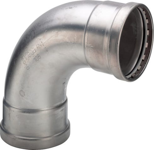 Viega Sanpress Inox XL-Bogen 90° mit SC-Contur Stahl nichtrostend, Modell 2316XL VdS-Zulassung