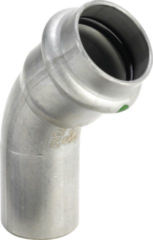 Viega Sanpress Inox-Bogen 45° mit SC-Contur Stahl nichtrostend, Modell 2326.1