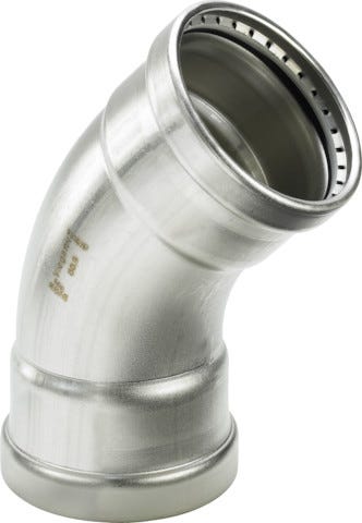 Viega Sanpress Inox XL-Bogen 45° mit SC-Contur Stahl nichtrostend Modell 2326XL