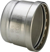 Viega Sanpress Inox XL-Kappe mit SC-Contur aus rostfreiem Stahl, Modell 2356.1XL, VdS-zugelassen, Pressmuffe mit EPDM-Dichtung