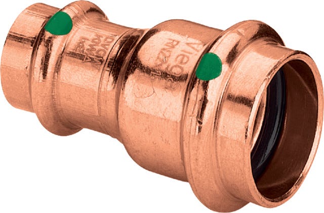 Viega Profipress-Reduziermuffe mit SC-Contur Kupfer, Modell 2415.2